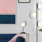 Opal Driekoppige Glazen Vloerlamp