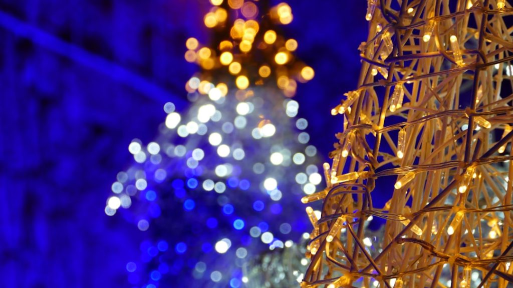 Photo Christmas outdoor lights